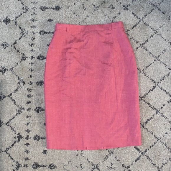 ESCADA linen pink fully lined pencil skirt sz 36 - Picture 2 of 9